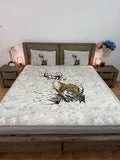 Deer print Queen cotton flat