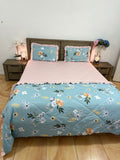 4PCS Super king Comforter with FITTED bedsheet