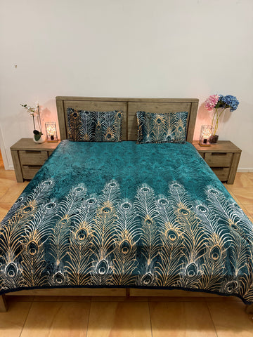 King size warm bedsheet(4side border)