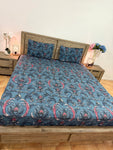 Super-king flat glace cotton