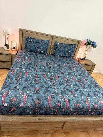 Super-king fitted glace cotton
