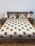 Elephant print Queen cotton flat