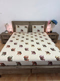 Elephant print Queen cotton flat