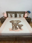 Big Queen cotton flat bedsheet 3piece