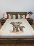 Big Queen cotton flat bedsheet 3piece