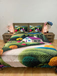 Super-king flat Lightweight glace cotton