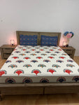 Fitted Super king cotton(Jaipuri print)