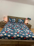 Super-king fitted glace cotton