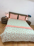 4 PCS Super king Comforter set with Flat bedsheet