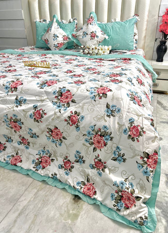 6Piece Super king Comforter set with FITTED bedsheet