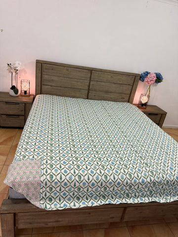 3 Layer King AC DOHARS/TOPSHEET Cotton
