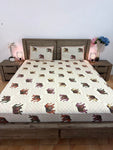 Elephant print Queen cotton flat