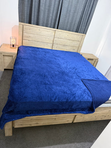 King Big Warm Quilt Cover(Dark Royal Blue)