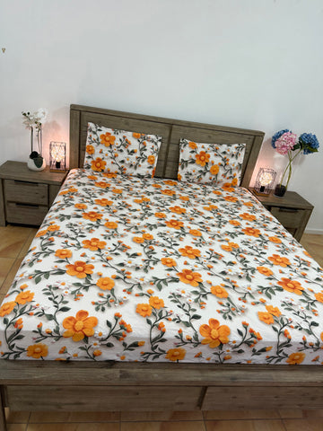 5D Super-king flat glace cotton