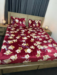 Fitted Queen warm bedsheet with 2 Pillow covers
