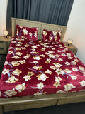 Fitted Queen warm bedsheet with 2 Pillow covers