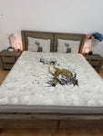 Deer print Queen cotton flat