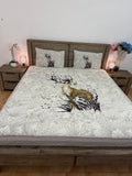 Deer print Queen cotton flat