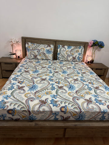 Queen flat Glacé cotton