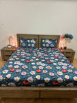 Super-king fitted glace cotton