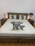 Big Queen cotton flat bedsheet 3piece
