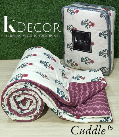 King SIZE COMFORTER IN GLACÉ COTTON
