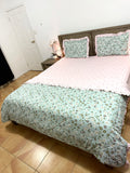 4PCS Super king Comforter with FITTED bedsheet