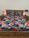 Super-king fitted glace cotton
