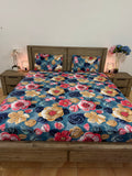 Super-king fitted glace cotton