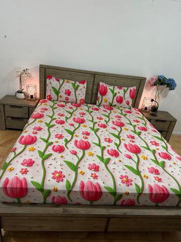 5D Super-king fitted glace cotton