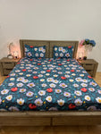 Super-king flat glace cotton