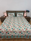 Big Queen cotton flat bedsheet 3piece