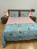 4PCS Super king Comforter with FITTED bedsheet