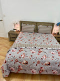 4PCS Super king Comforter with FITTED bedsheet