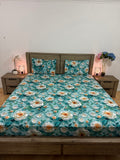 Super-king fitted glace cotton