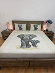 Big Queen cotton flat bedsheet 3piece