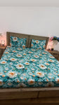 Super-king fitted glace cotton