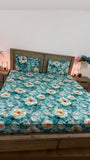 Super-king fitted glace cotton