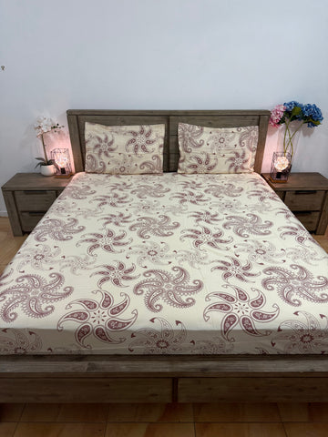 XL Jumbo Super King Flat glacé cotton