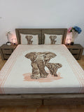 Big Queen cotton flat bedsheet 3piece