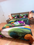 Super-king flat Lightweight glace cotton