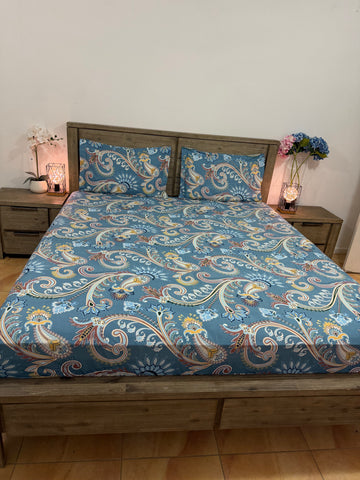 Queen flat lightweight Glacé cotton